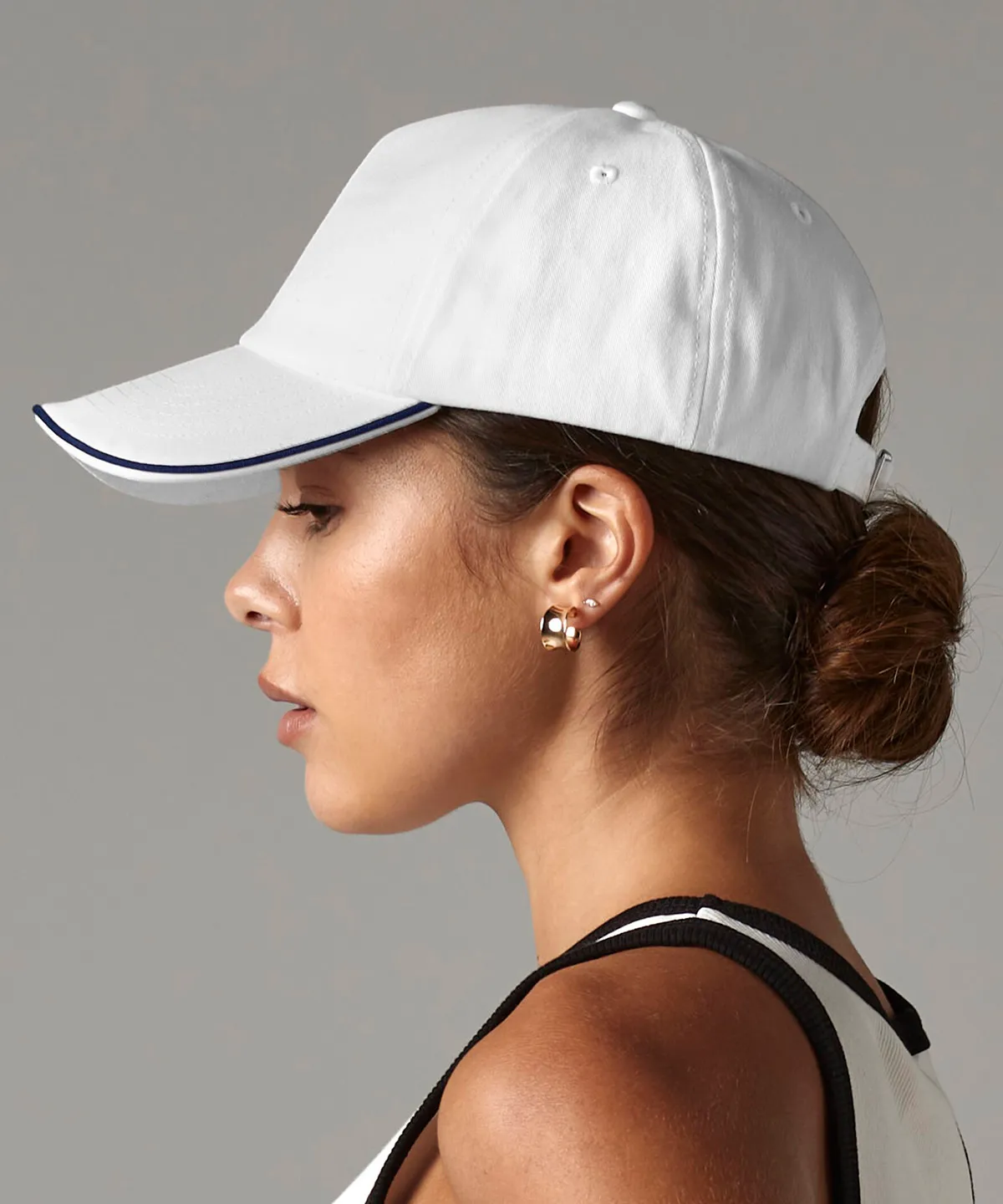 Authentic 5-panel cap - piped peak view 2