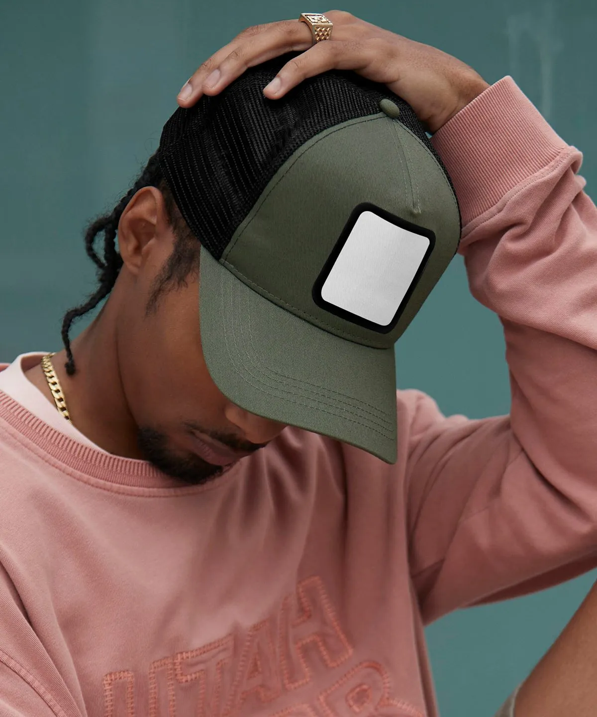 Appliqué patch 5-panel trucker view 3