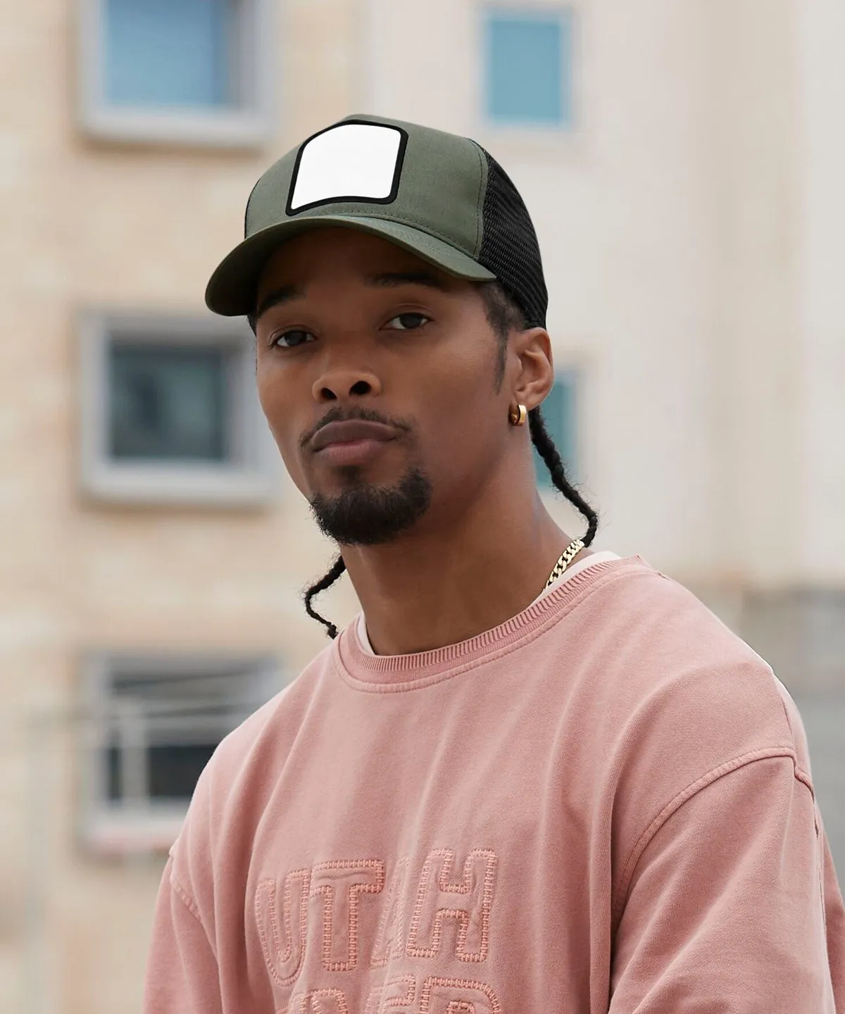 Appliqué patch 5-panel trucker view 4