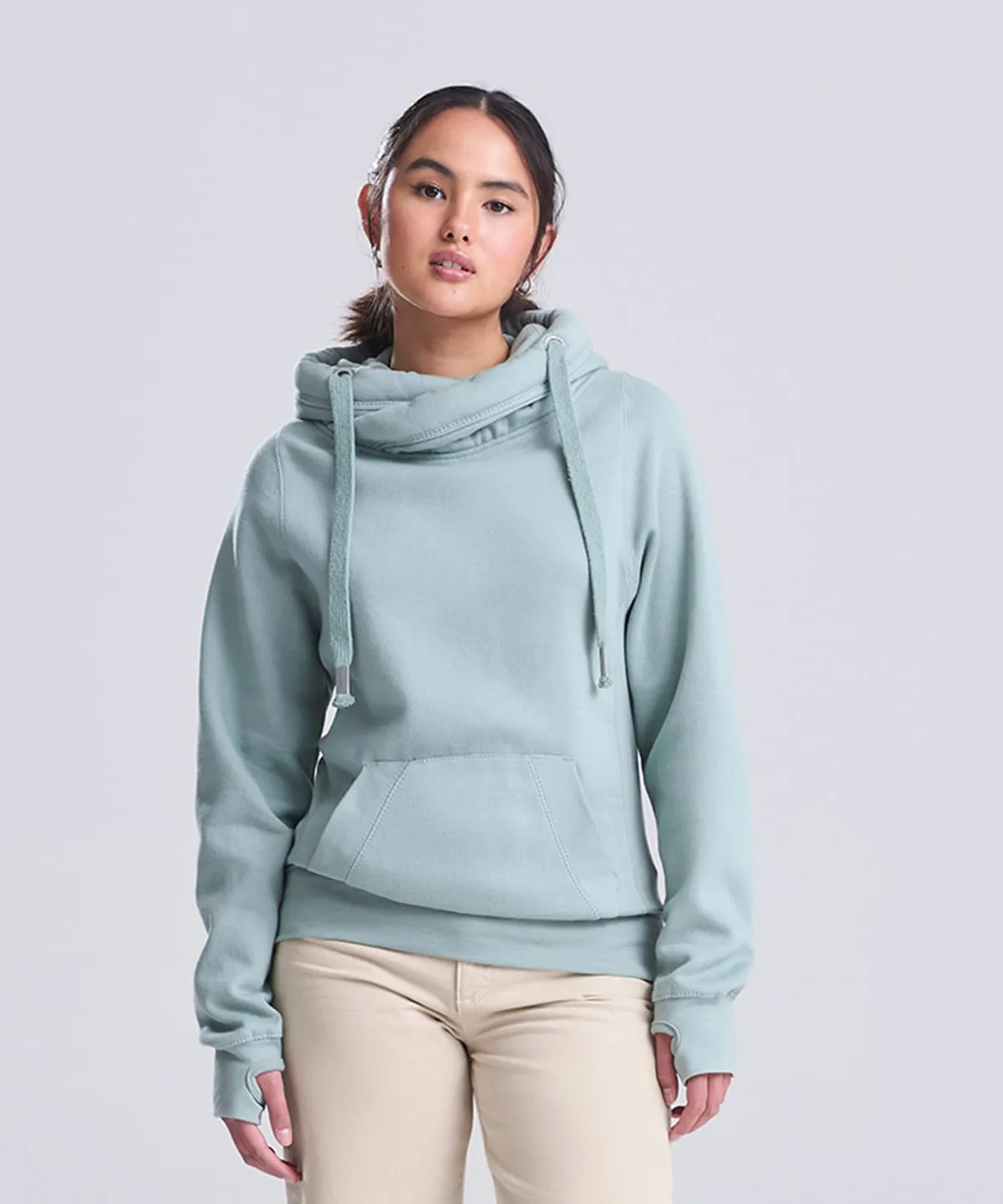 Cross neck hoodie