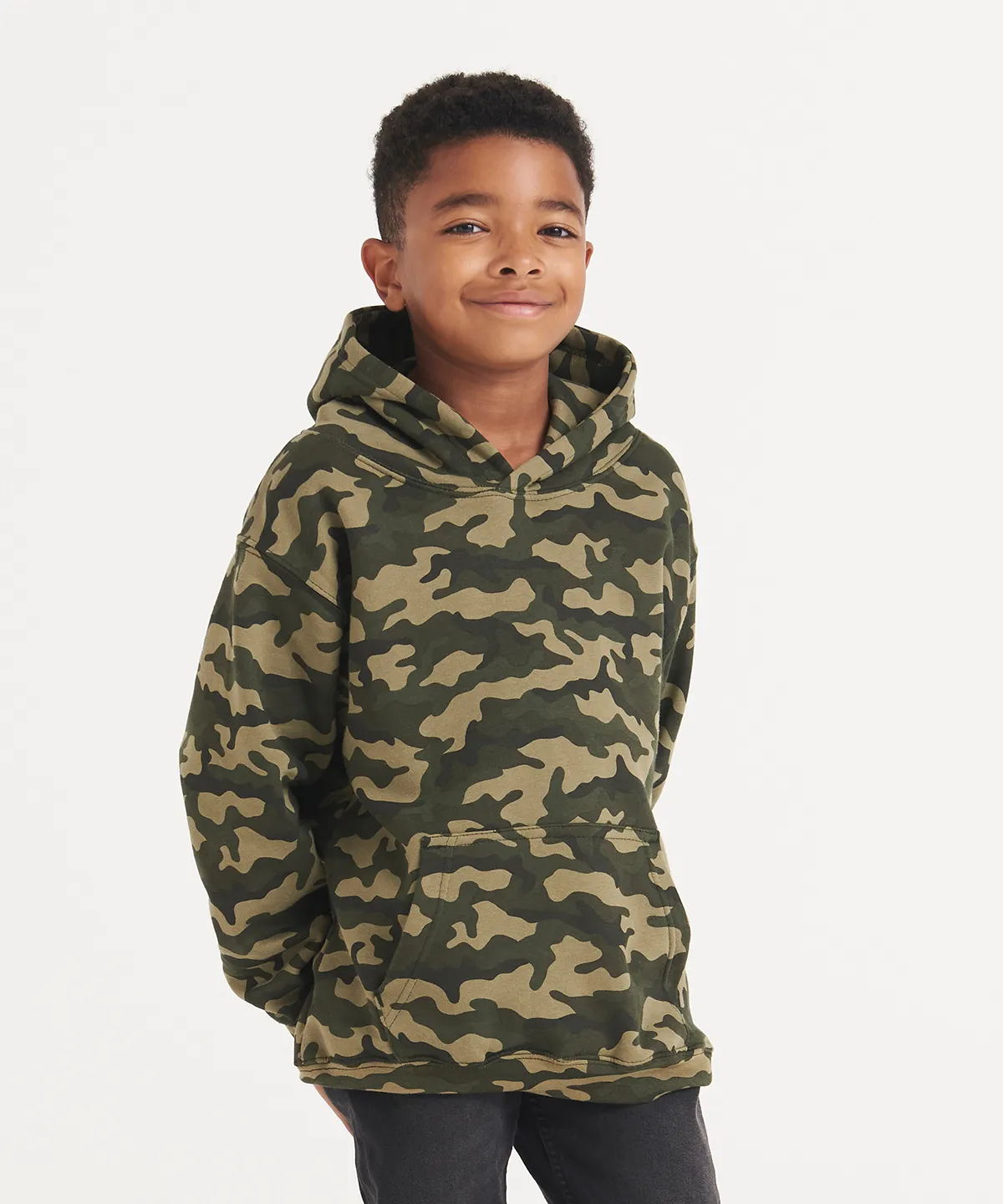 Kids camo hoodie view 2