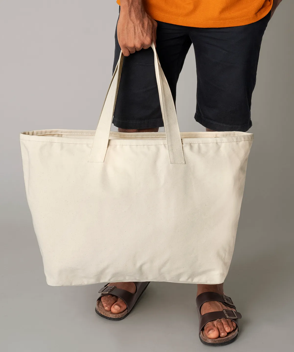 Oversized heavy duty canvas tote bag view 2